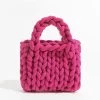 Braided Woven Rope Tote Clutch Bag