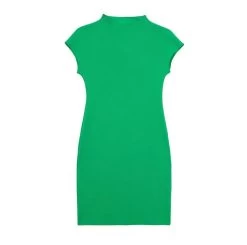 Womens Green Stretch Knit Knee Length Midi Slim Fit