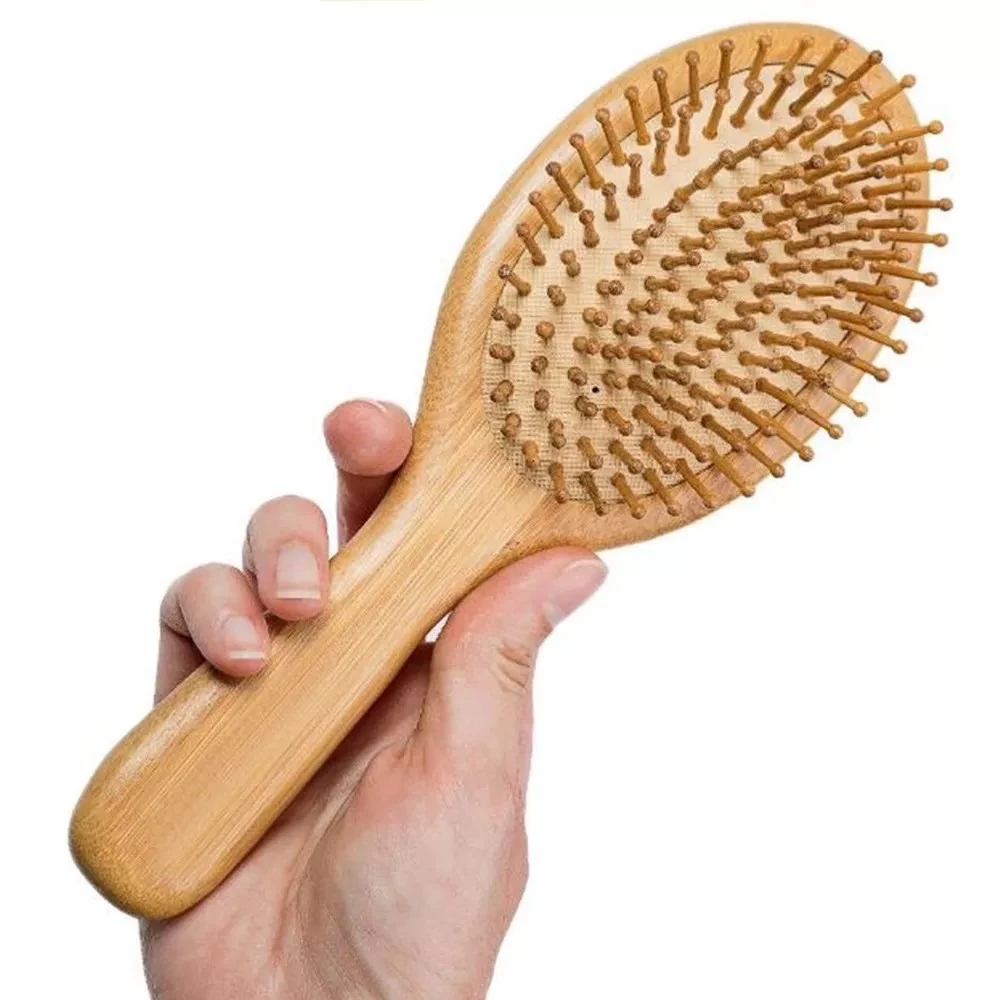 Bamboo Head Massage Comb Hairbrush For Healthy Hair