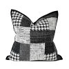 Luxury Vintage Black Chenille Houndstooth Cushion