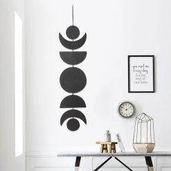 Wooden Garland Farmhouse Beaded Wooden Moon