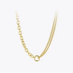 Womenâs Gold Choker Necklace Linked Chain