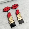 Acrylic Drop Earrings Red Lippy