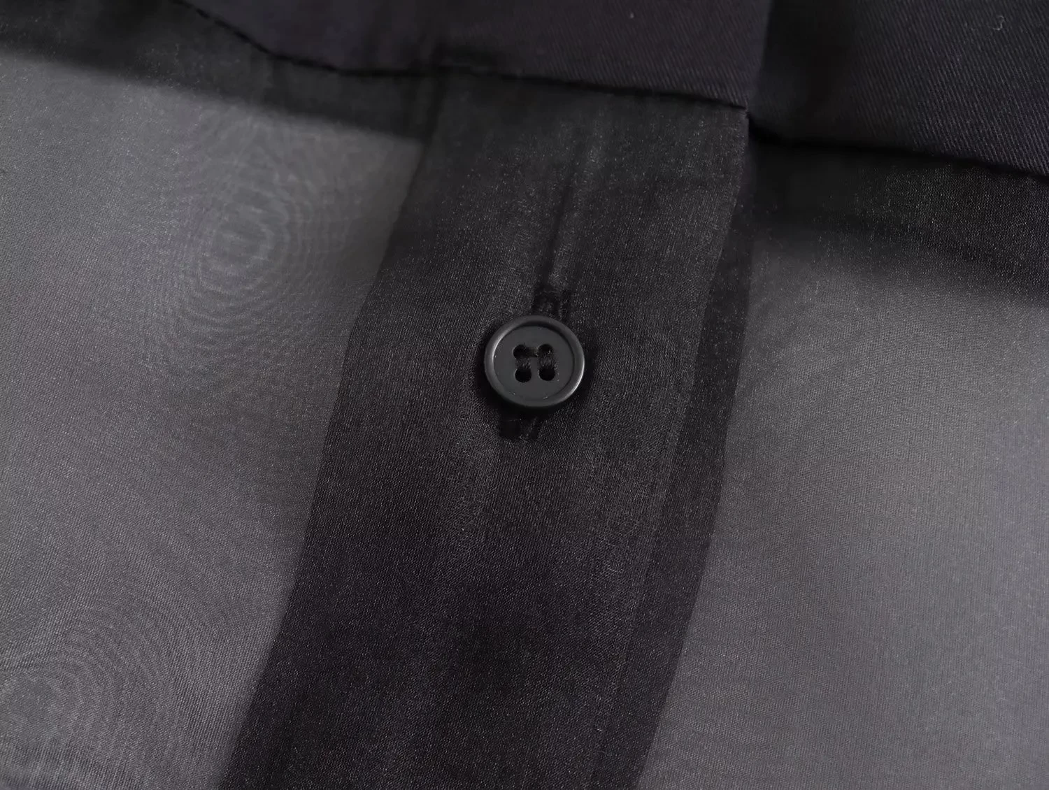 Womens Black Ghost Die Long Sleeve Oversized Shirt - Image 4