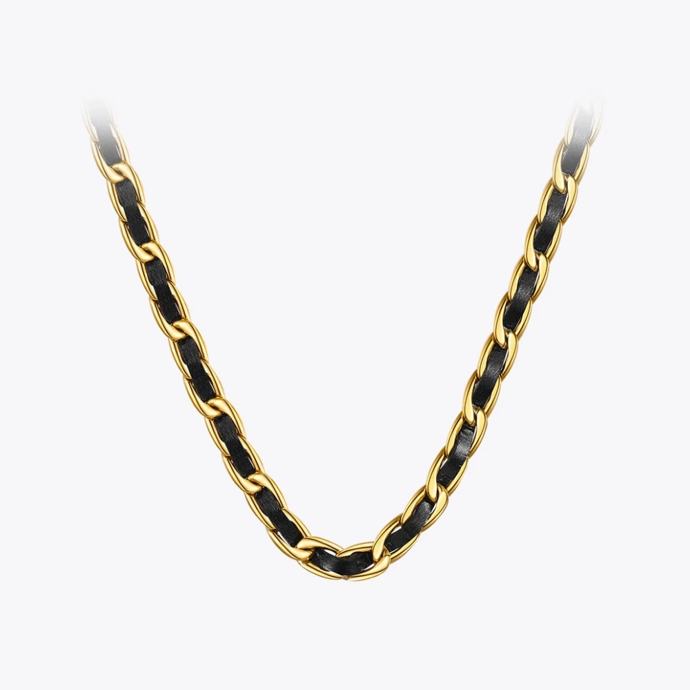 Leather Chain Necklace Great Gift