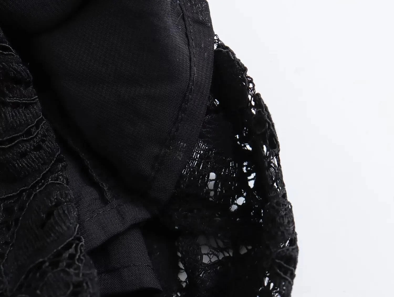 Womens Full Lace Sleeveless Black Playsuit High Collar - Image 5