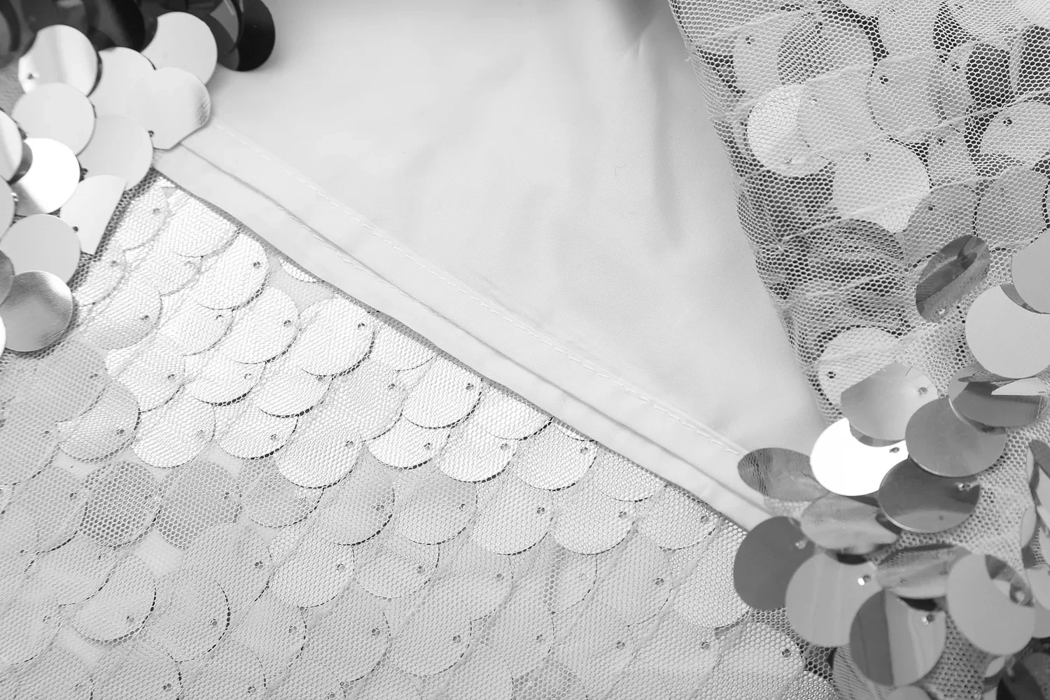 Womens Strapless Silver Beaded Tube Backless Party Mini Dress - Image 6