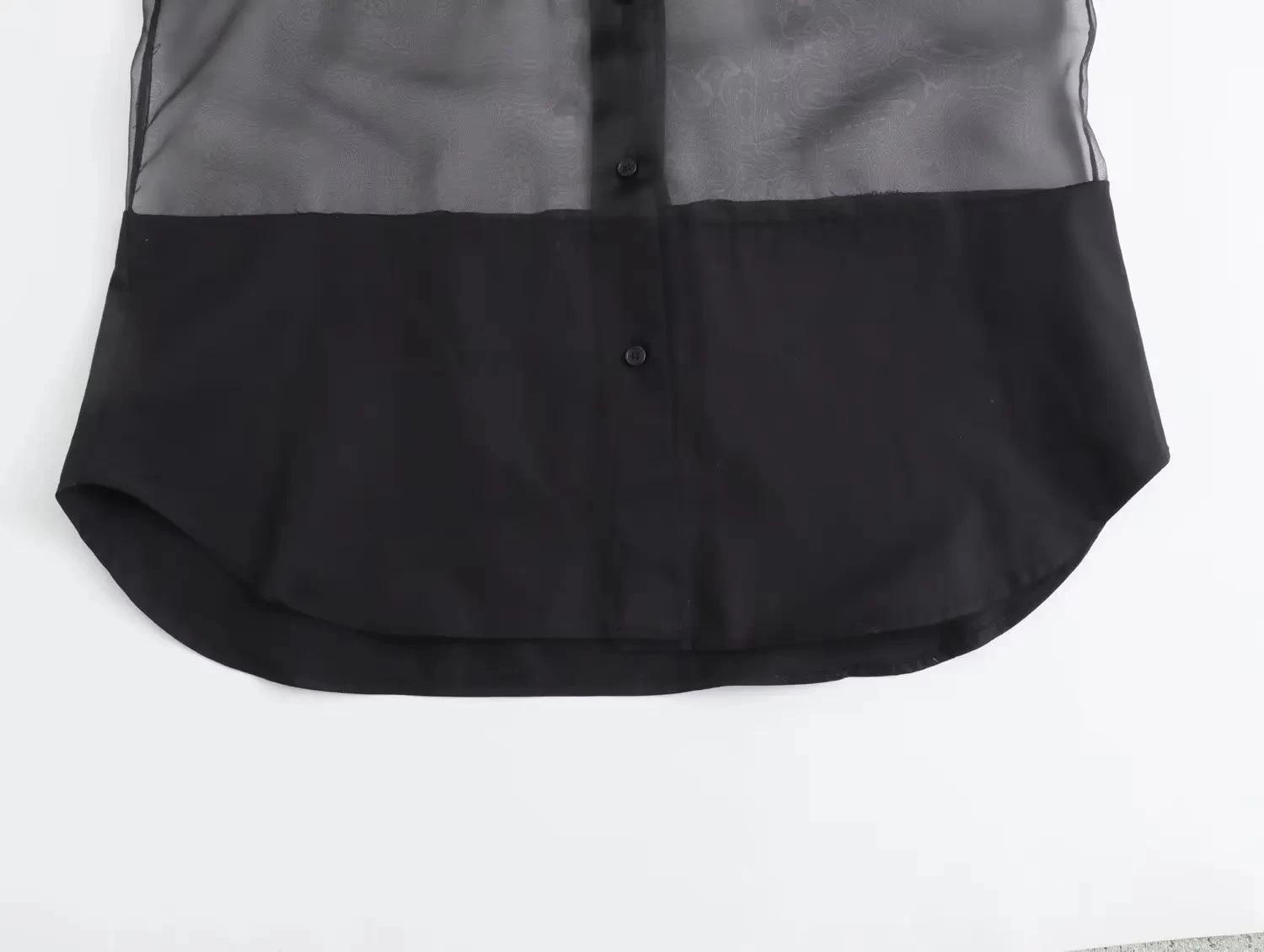 Womens Black Ghost Die Long Sleeve Oversized Shirt - Image 5