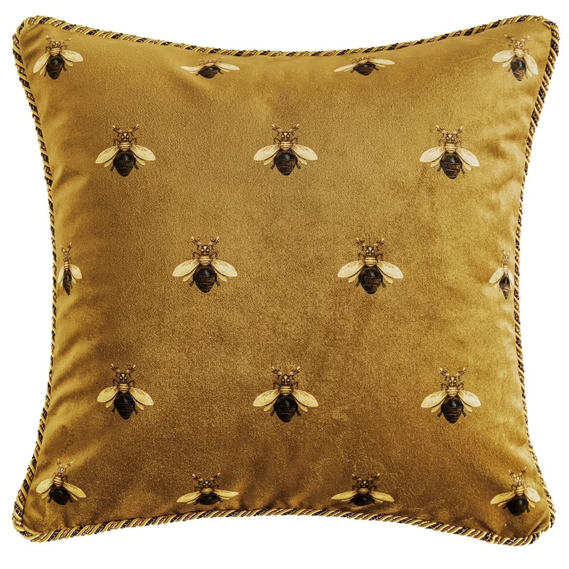 Bee Cushion β Luxurious Gold Velvet Bee Cushion