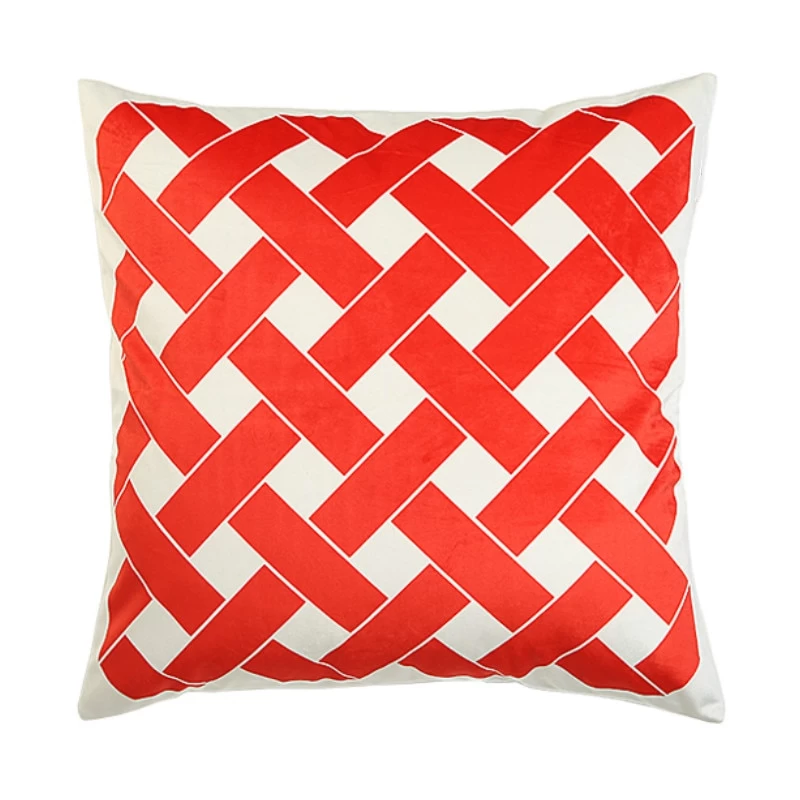 Soft Modern Geometric Velvet Cushion - Image 3
