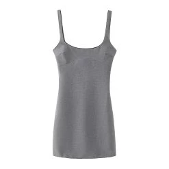 Womens Silver Gray Strap Slim Fit Lace Detail Mini Dress