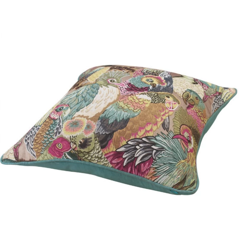 Jungle Birds Jacquard Art Cushion - Image 5