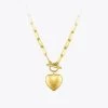 Heart Pendant Necklaces In Gold Or Stainless-Steel Choker Necklace