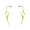 Earrings Lightning Bolt In Stainless Steel Or Gold