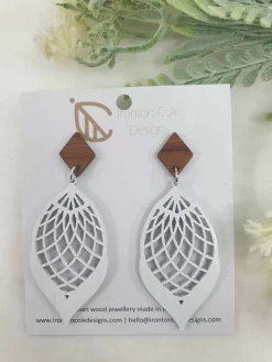 Women’s White Cocoon Earrings