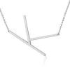 Women’s The Only Silver Initial Letter Necklace (Choker)