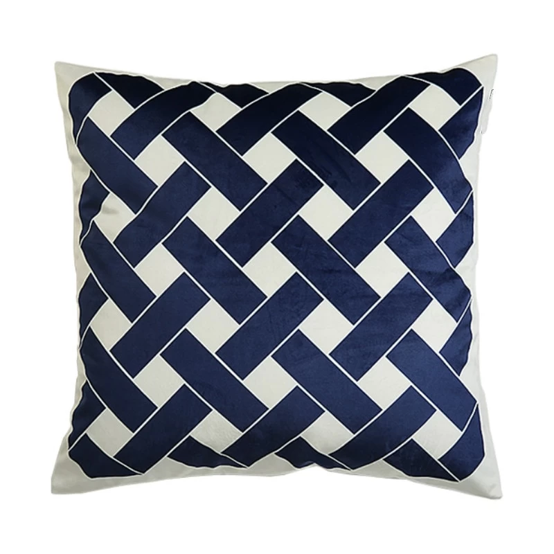 Soft Modern Geometric Velvet Cushion