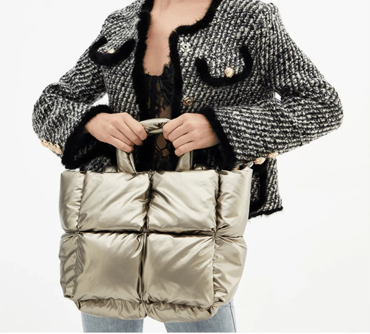 Women’s Quilted Tote Bag Assorted Colours - Image 2