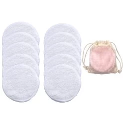Eco Friendly Reusable Bamboo Makeup Remover Pads 10pcs/Bag