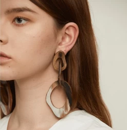 Women’s Statement Earrings Irregular Cut Acrylic