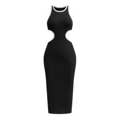 Women’s Sports Street Wear Sleeveless Cut Out Dress