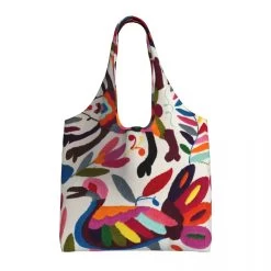 Mexican Otomi Embroidered Tote Bag
