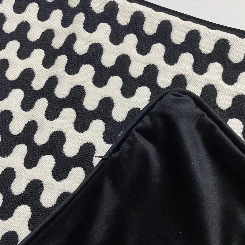 Industrial Black & White Art Cushion Cover - Image 3