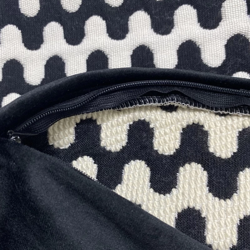 Industrial Black & White Art Cushion Cover - Image 2