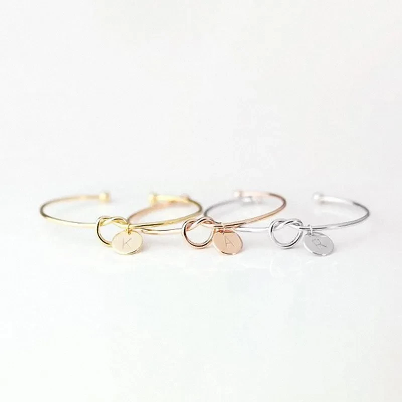 Christmas Gift Initial Bracelet Cuff - Image 6