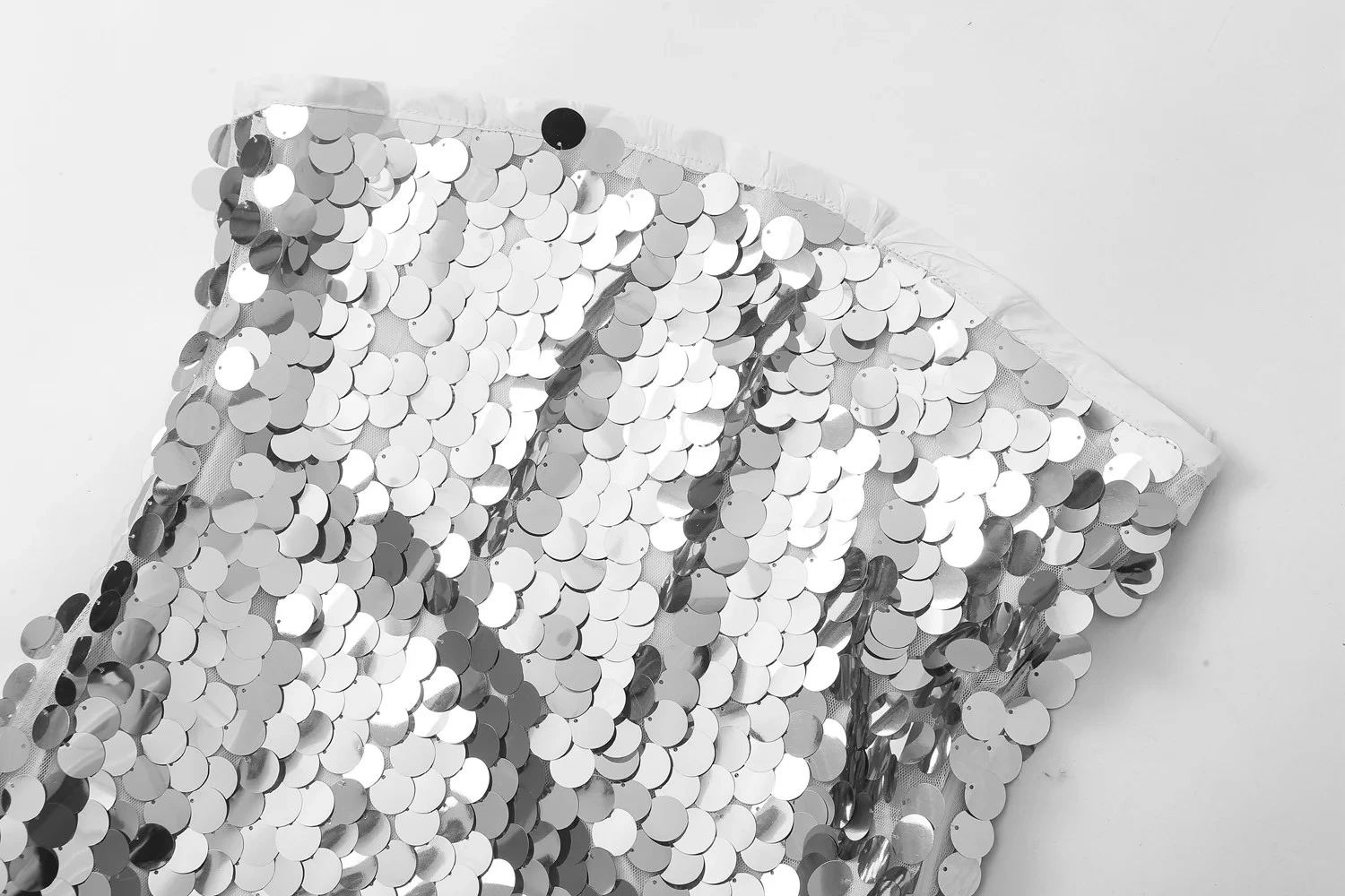 Womens Strapless Silver Beaded Tube Backless Party Mini Dress - Image 3