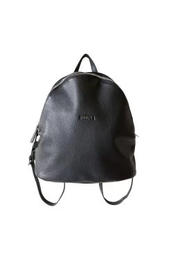 Hoopla Black Leather Backpack