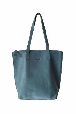 Hoopla Small Teal Zip Tote Bag