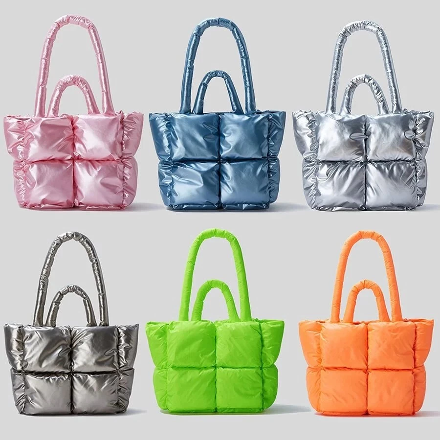 Women’s Quilted Tote Bag Assorted Colours - Image 4