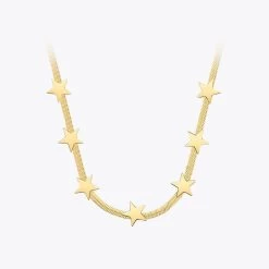The Classic Snake Chain Stars Choker Necklace