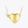 Women’s Gift Idea Gold Heart Locket Necklace