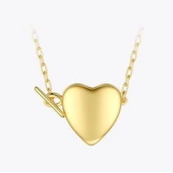 Women’s Gift Idea Gold Heart Locket Necklace