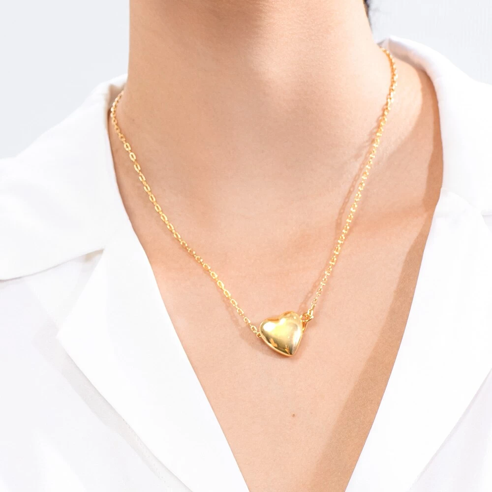 Women’s Gift Idea Gold Heart Locket Necklace - Image 4