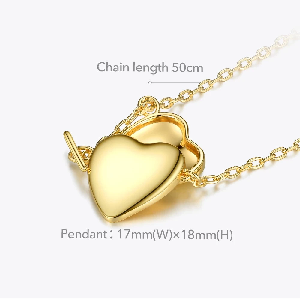 Women’s Gift Idea Gold Heart Locket Necklace - Image 3